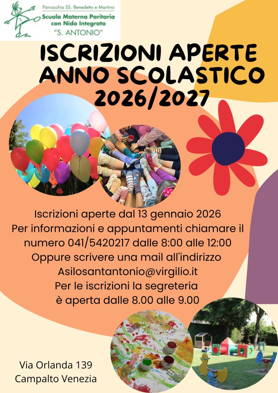 iscrizioni aperte per l'asilo nido e la scuola dell'infanzia a partire dal 13 gennaio 2026